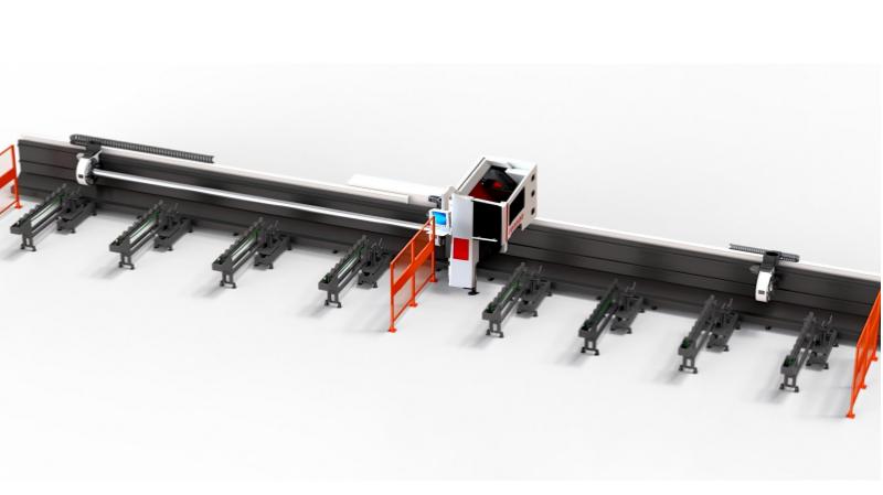Three chuck laser pipe cutting machine